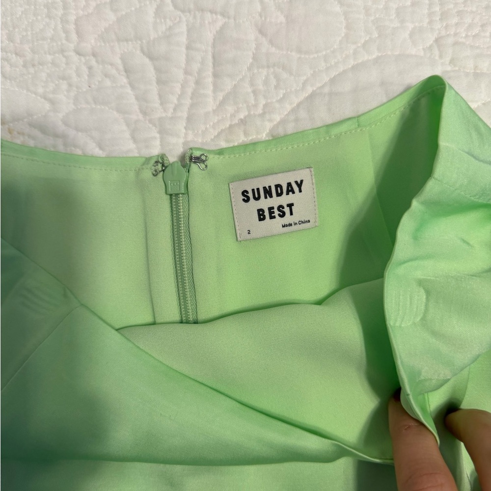 Sunday Best Mint Green A-Line Mini Skirt - Picture 4 of 5